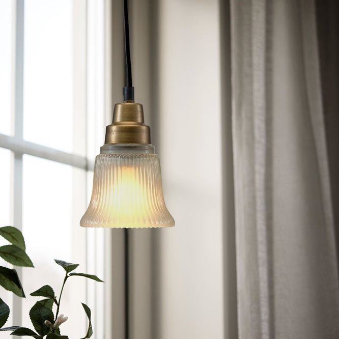 Lampa wisząca retro szklana Emmi 12cm